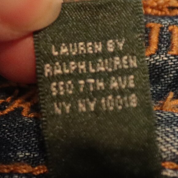 Lauren Jeans Co. Ralph Lauren Denim Blue 5 Pocket Zip Fly Jeans Size 12 petite - Picture 4 of 16